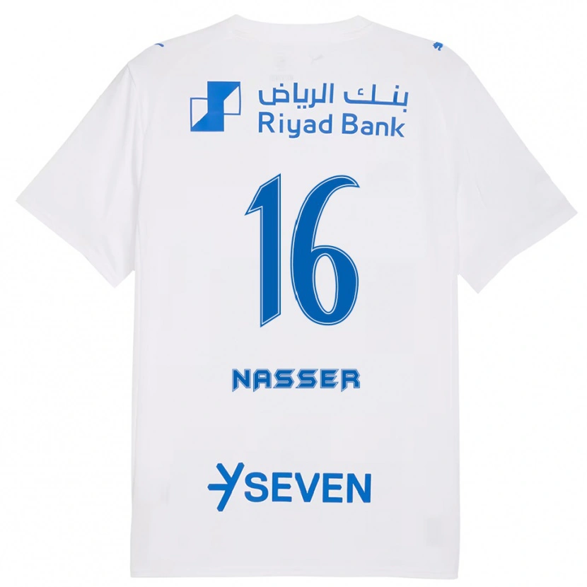 Danxen Women Nasser Al-Dawsari #16 White Blue Away Jersey 2025/26 T-Shirt