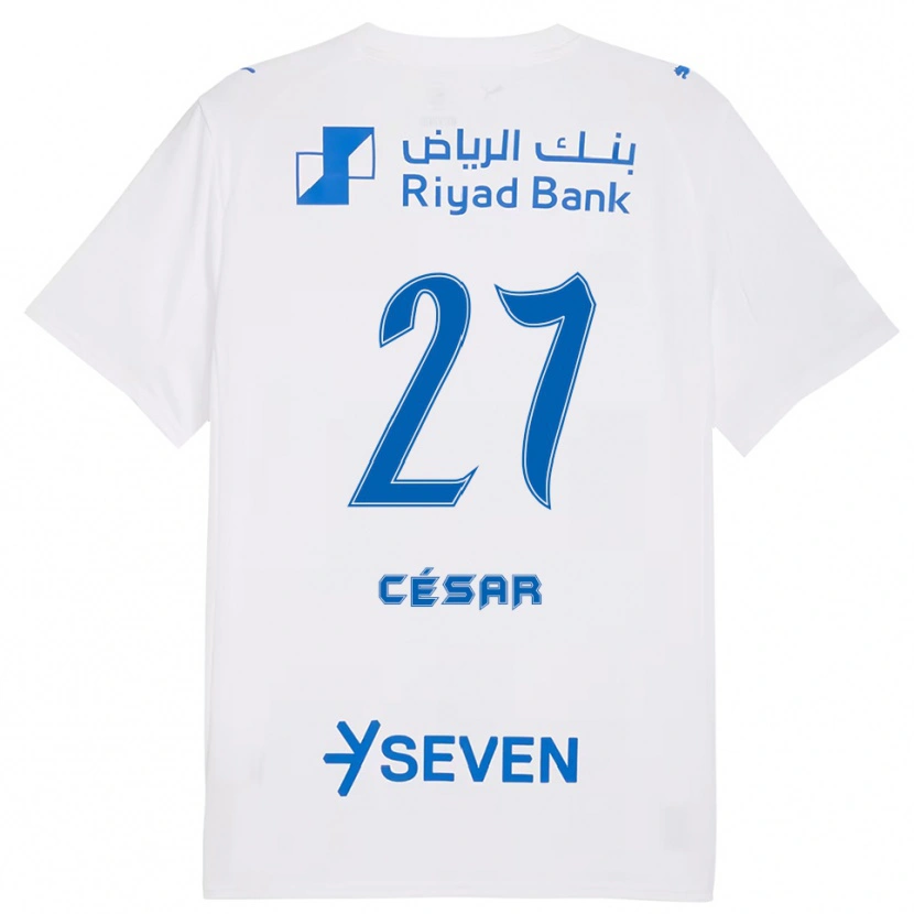 Danxen Women Kaio César #27 White Blue Away Jersey 2025/26 T-Shirt