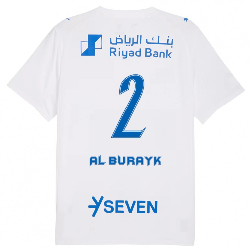 Danxen Women Mohammed Al-Burayk #2 White Blue Away Jersey 2025/26 T-Shirt