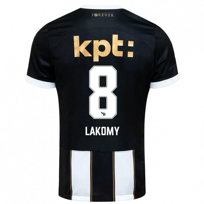 Danxen Women Lukasz Lakomy #8 Black White Away Jersey 2025/26 T-Shirt