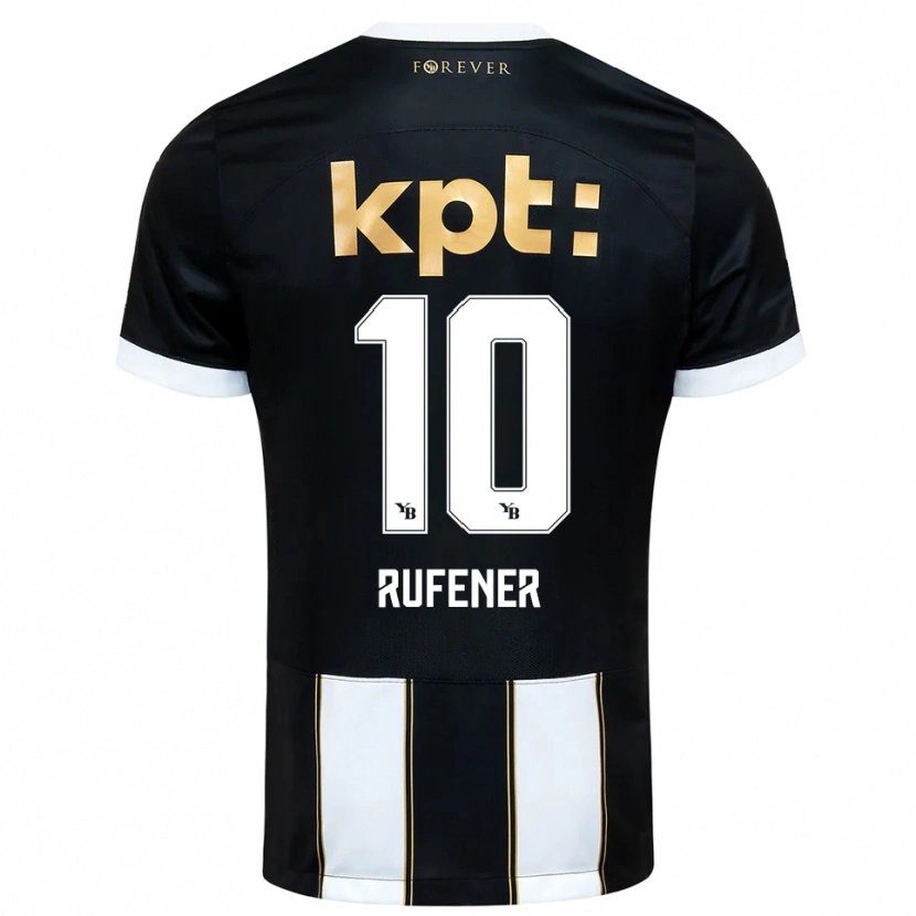Danxen Women Elio Rufener #10 Black White Away Jersey 2025/26 T-Shirt