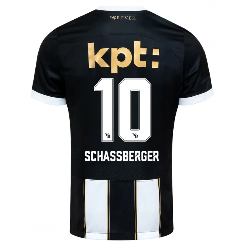 Danxen Women Julia Schassberger #10 Black White Away Jersey 2025/26 T-Shirt