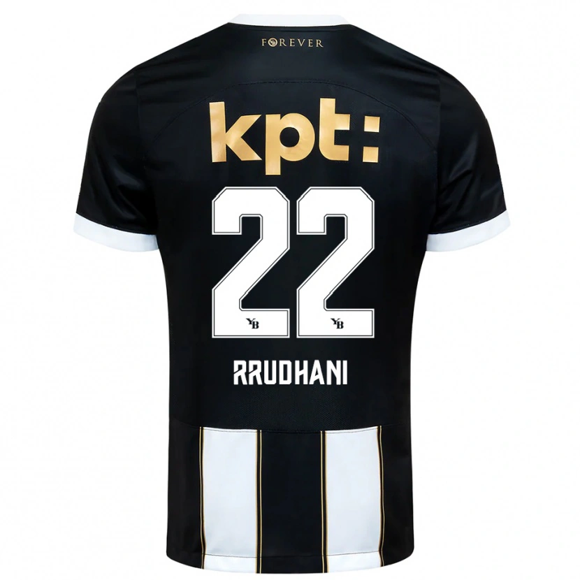 Danxen Women Donat Rrudhani #22 Black White Away Jersey 2025/26 T-Shirt