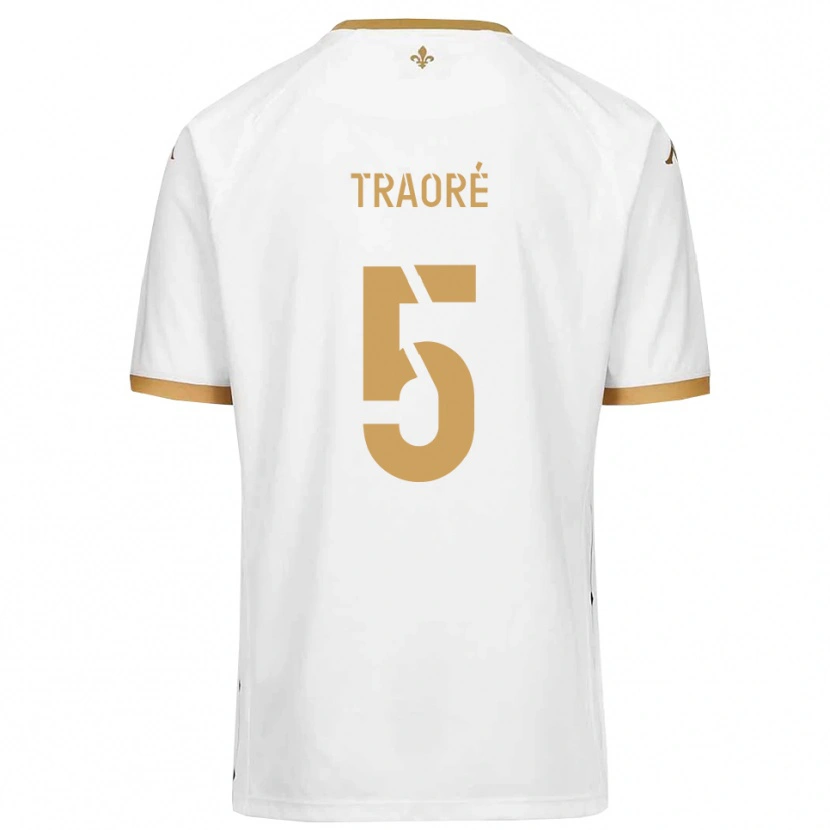 Danxen Women Franck Traoré #5 White Gold Away Jersey 2025/26 T-Shirt