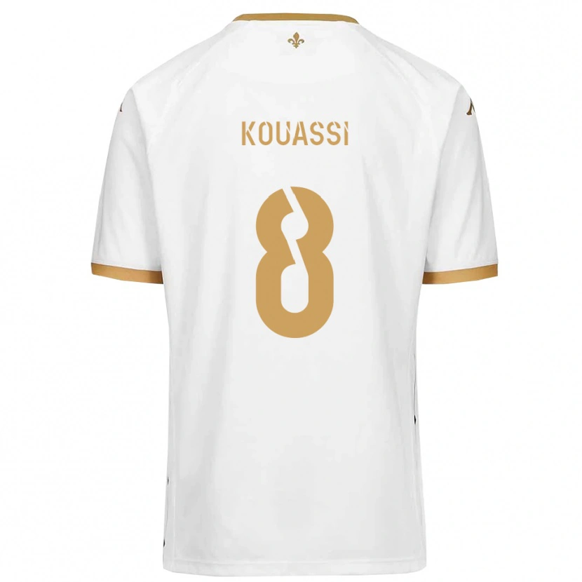 Danxen Women Odilon Kouassi #8 White Gold Away Jersey 2025/26 T-Shirt
