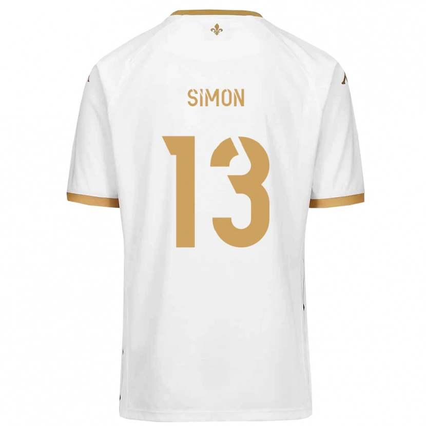 Danxen Women Elie Simon #13 White Gold Away Jersey 2025/26 T-Shirt