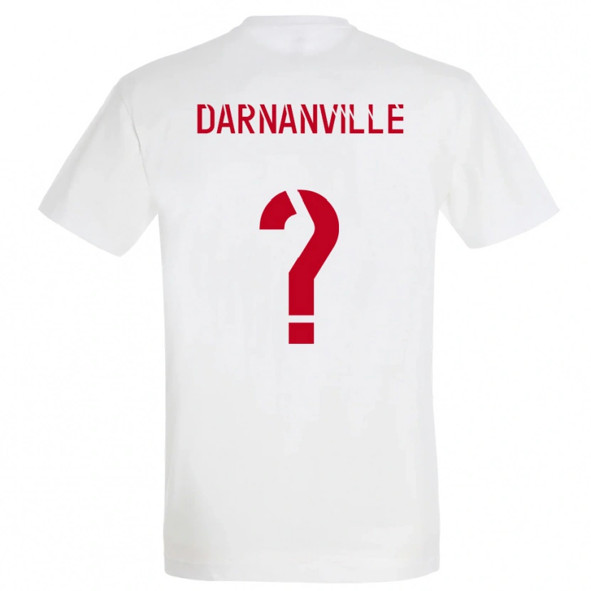 Danxen Women Clément Darnanville #0 White Red Yellow Away Jersey 2025/26 T-Shirt