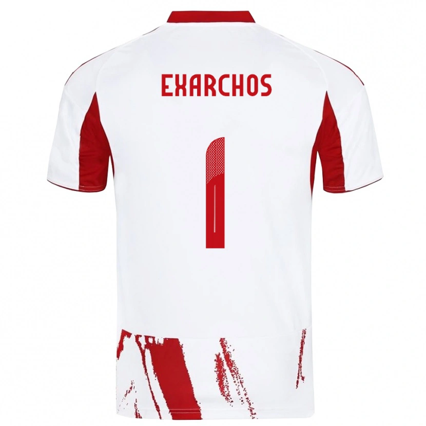 Danxen Women Alexandros Exarchos #1 White Red Away Jersey 2025/26 T-Shirt