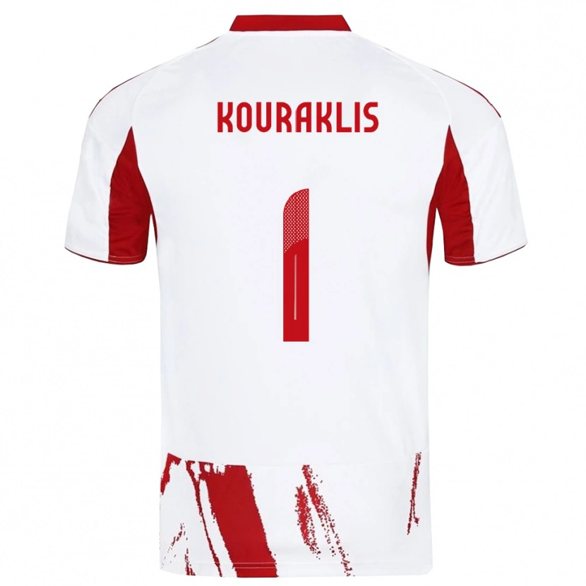 Danxen Women Georgios Kouraklis #1 White Red Away Jersey 2025/26 T-Shirt