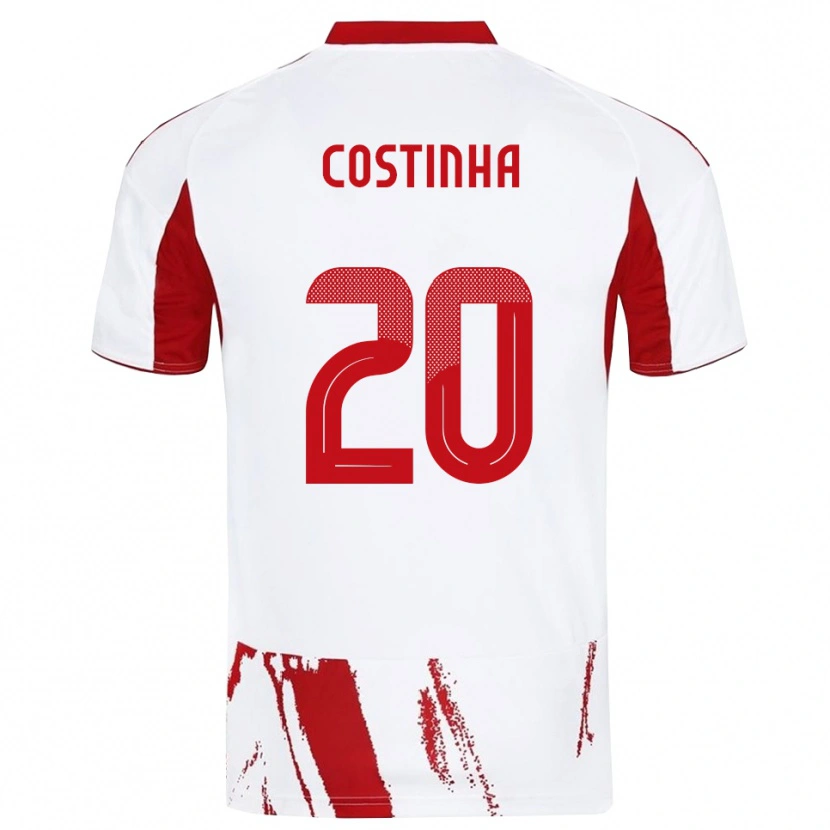 Danxen Women Costinha #20 White Red Away Jersey 2025/26 T-Shirt