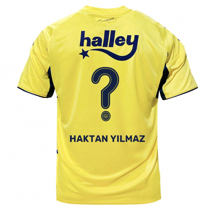 Danxen Women Haktan Yılmaz #0 Yellow Navy Away Jersey 2025/26 T-Shirt