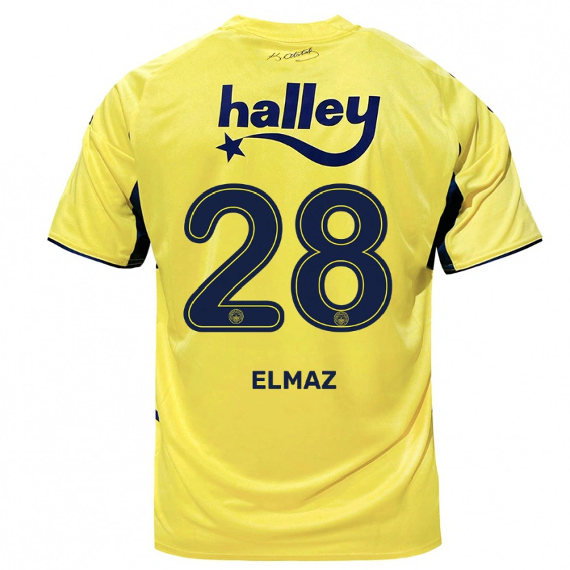 Danxen Women Bartuğ Elmaz #28 Yellow Navy Away Jersey 2025/26 T-Shirt