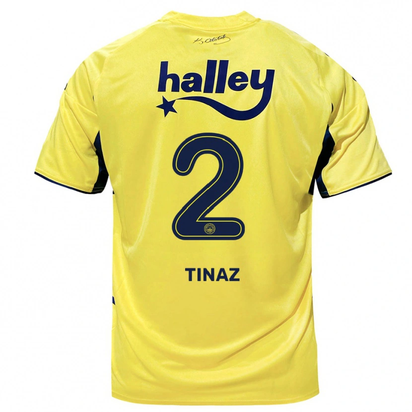 Danxen Women Altuğ Tınaz #2 Yellow Navy Away Jersey 2025/26 T-Shirt