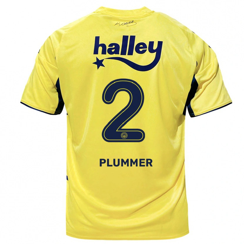 Danxen Women Konya Plummer #2 Yellow Navy Away Jersey 2025/26 T-Shirt