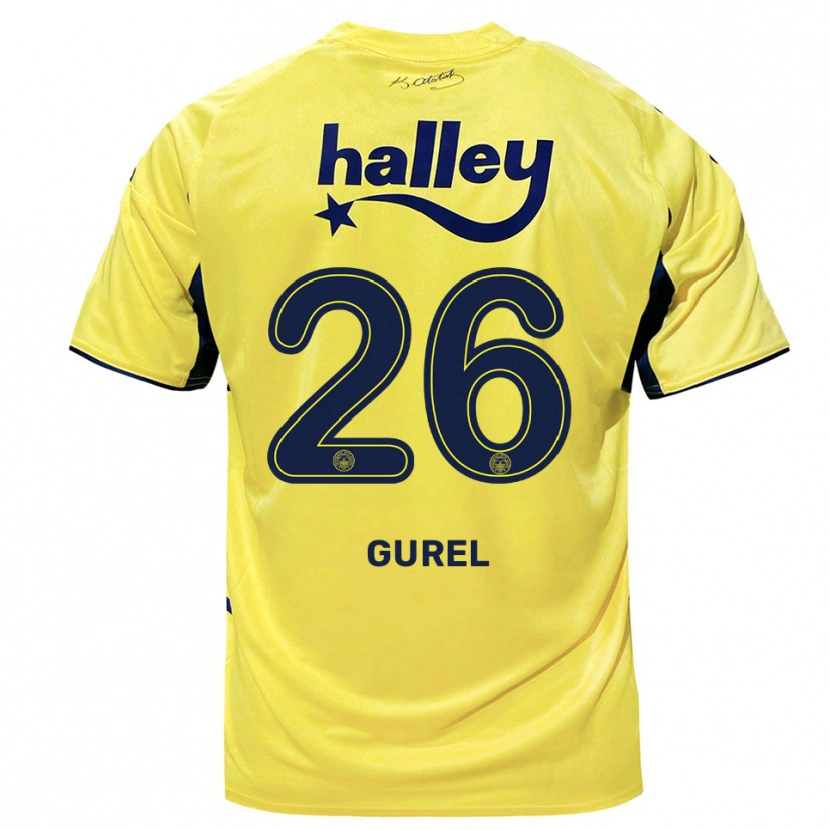 Danxen Women Cansu Gürel #26 Yellow Navy Away Jersey 2025/26 T-Shirt
