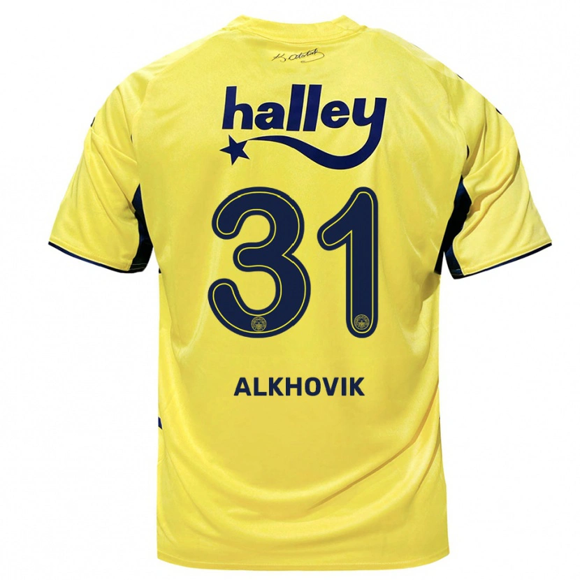 Danxen Women Karyna Alkhovik #31 Yellow Navy Away Jersey 2025/26 T-Shirt