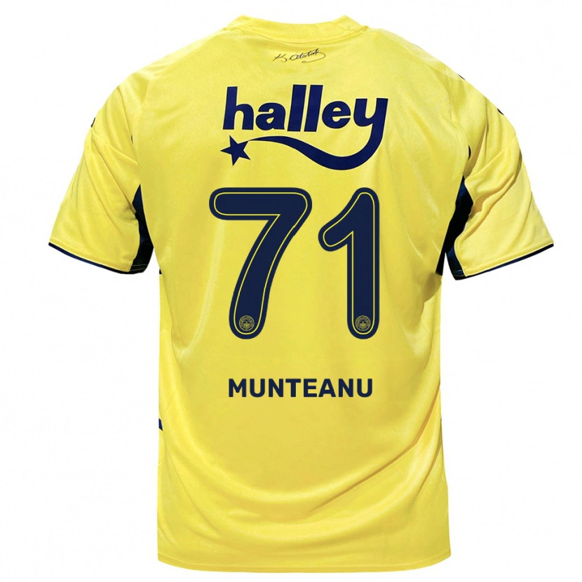 Danxen Women Natalia Munteanu #71 Yellow Navy Away Jersey 2025/26 T-Shirt