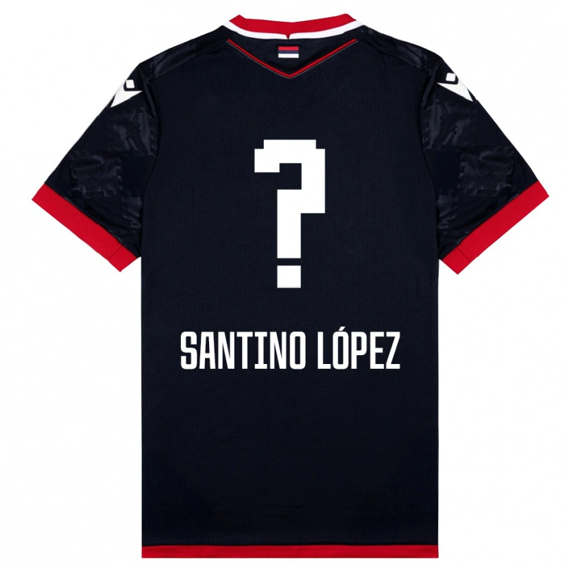 Danxen Women Santino López #0 Black Red Away Jersey 2025/26 T-Shirt