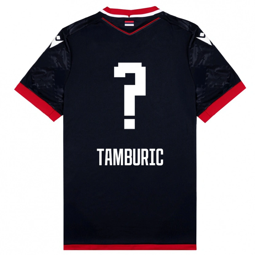 Danxen Women Vukasin Tamburic #0 Black Red Away Jersey 2025/26 T-Shirt