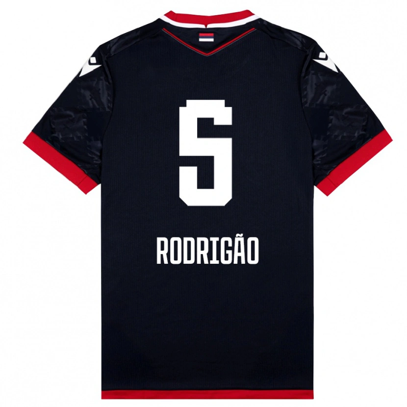 Danxen Women Rodrigão #5 Black Red Away Jersey 2025/26 T-Shirt