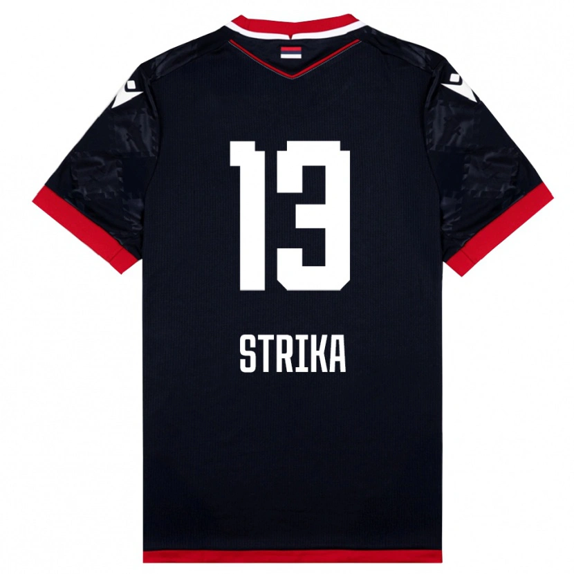 Danxen Women Matej Strika #13 Black Red Away Jersey 2025/26 T-Shirt