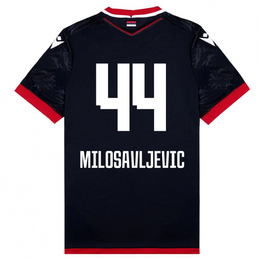 Danxen Women Veljko Milosavljevic #44 Black Red Away Jersey 2025/26 T-Shirt