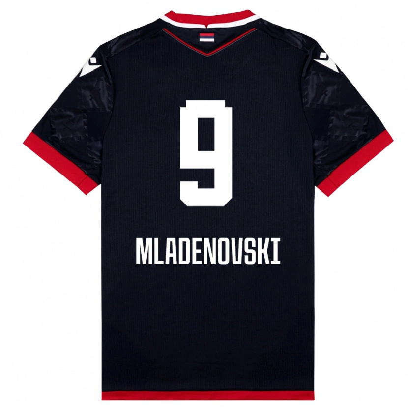 Danxen Women Stefan Mladenovski #9 Black Red Away Jersey 2025/26 T-Shirt