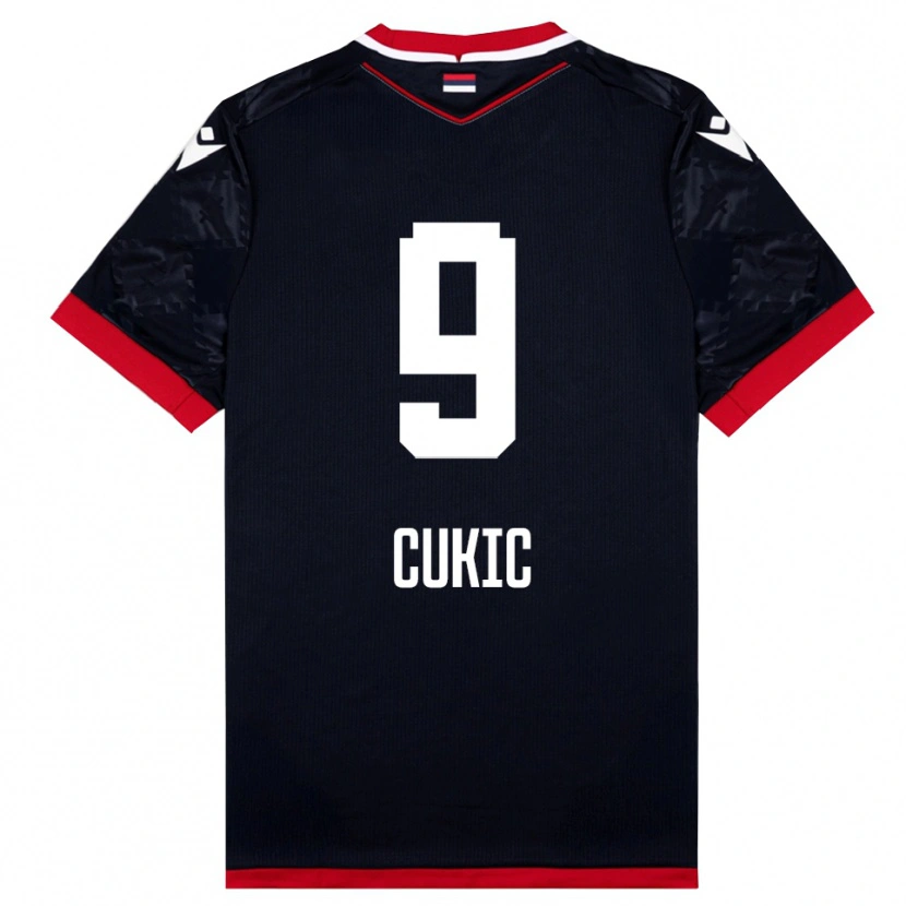 Danxen Women Vesko Cukic #9 Black Red Away Jersey 2025/26 T-Shirt