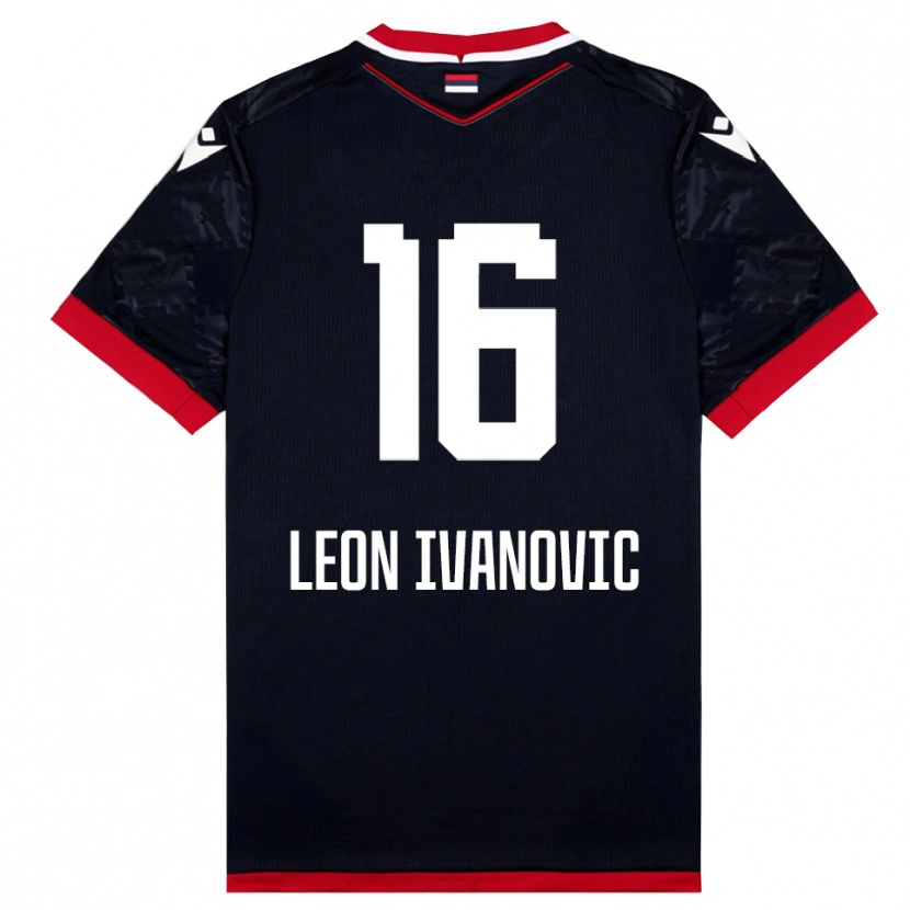 Danxen Women Leon Ivanovic #16 Black Red Away Jersey 2025/26 T-Shirt