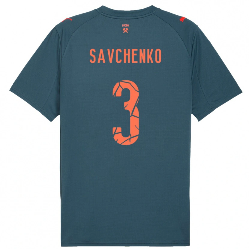 Danxen Women Roman Savchenko #3 Navy Red Away Jersey 2025/26 T-Shirt