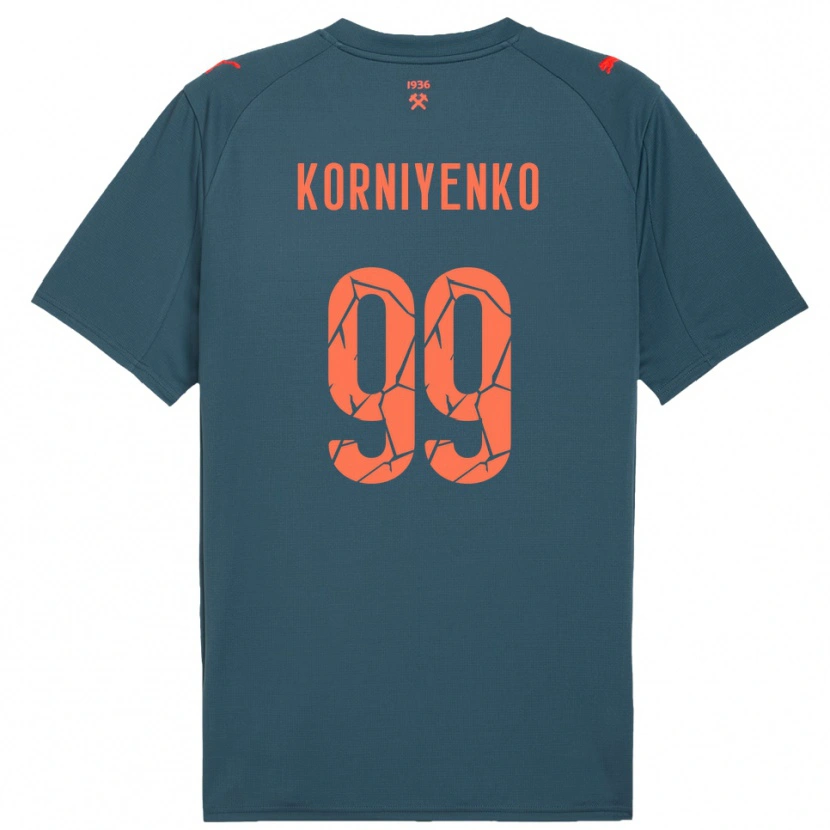 Danxen Women Viktor Korniyenko #99 Navy Red Away Jersey 2025/26 T-Shirt