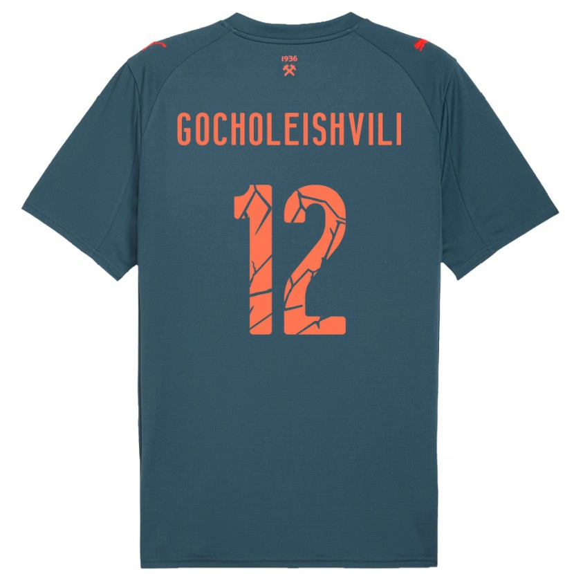 Danxen Women Giorgi Gocholeishvili #12 Navy Red Away Jersey 2025/26 T-Shirt