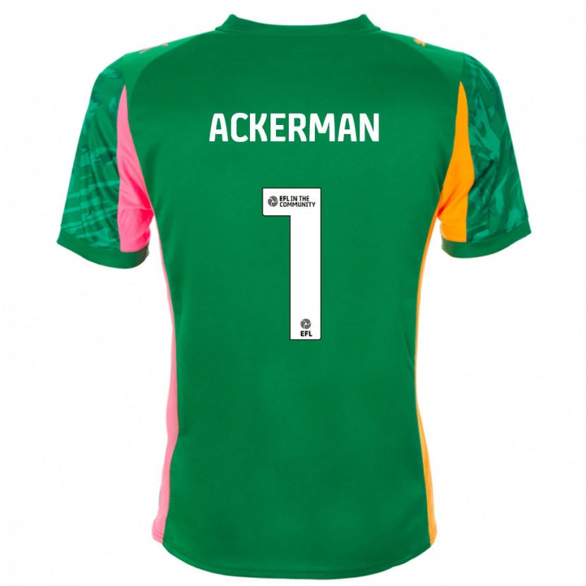 Danxen Kid Emily Ackerman #1 Green Orange Goalkeeper Jersey 2025/26 T-Shirt
