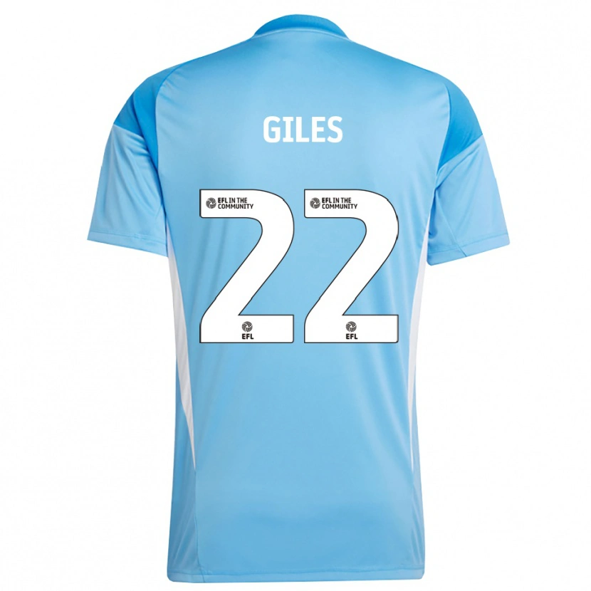 Danxen Kid Olivia Giles #22 Sky Blue Goalkeeper Jersey 2025/26 T-Shirt