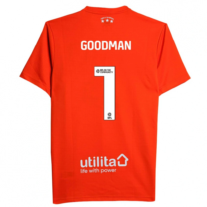 Danxen Kid Owen Goodman #1 Red White Goalkeeper Jersey 2025/26 T-Shirt