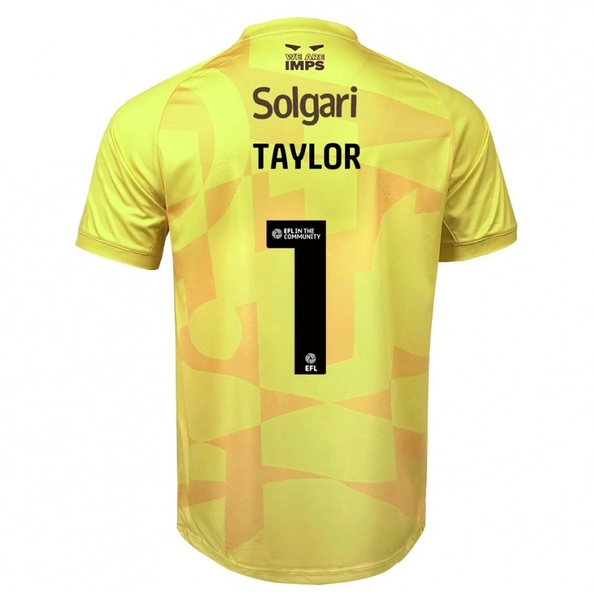 Danxen Kid Jaden Taylor #1 Yellow Black Goalkeeper Jersey 2025/26 T-Shirt
