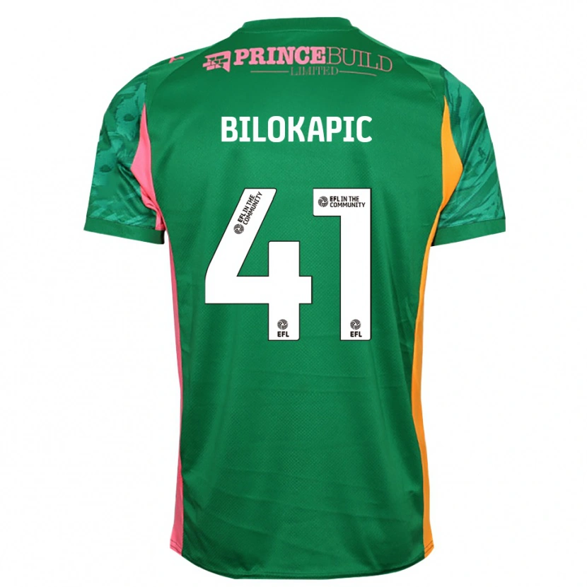 Danxen Kid Nicholas Bilokapic #41 Green Pink Goalkeeper Jersey 2025/26 T-Shirt