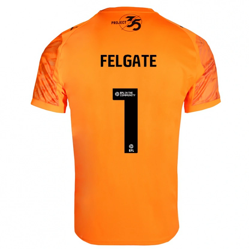 Danxen Kid Lily Felgate #1 Orange Black Goalkeeper Jersey 2025/26 T-Shirt