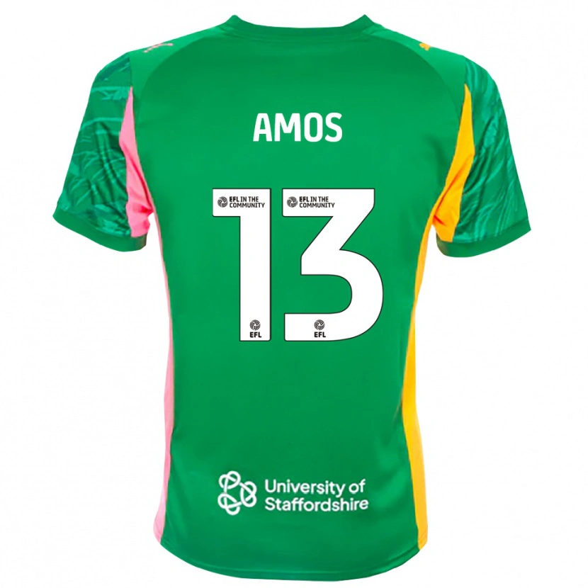 Danxen Kid Ben Amos #13 Green Pink Orange Goalkeeper Jersey 2025/26 T-Shirt