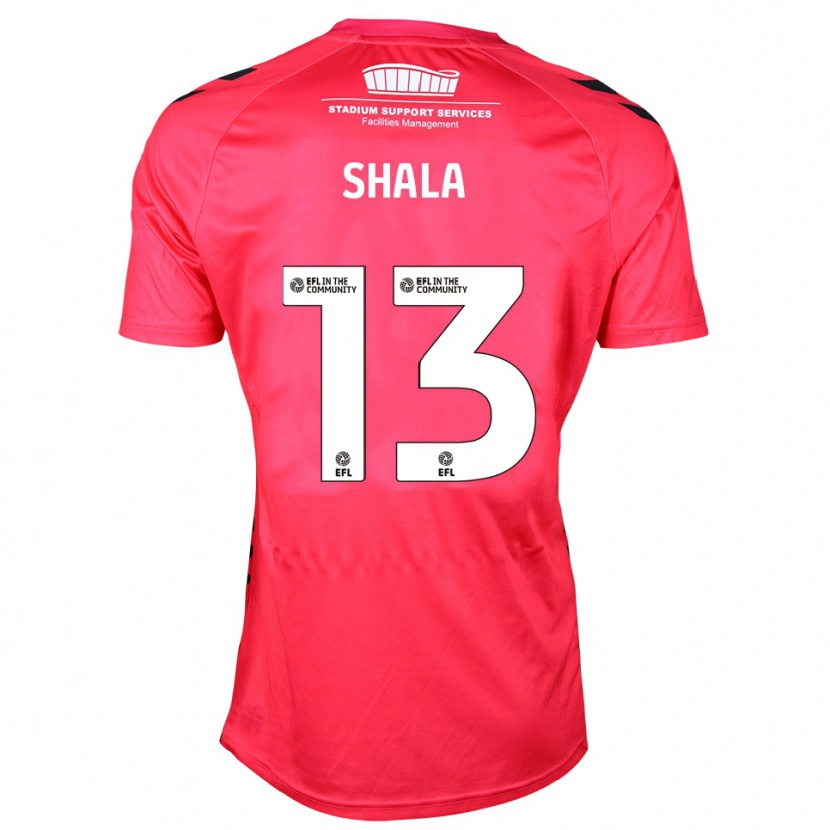 Danxen Kid Laurence Shala #13 Red White Goalkeeper Jersey 2025/26 T-Shirt