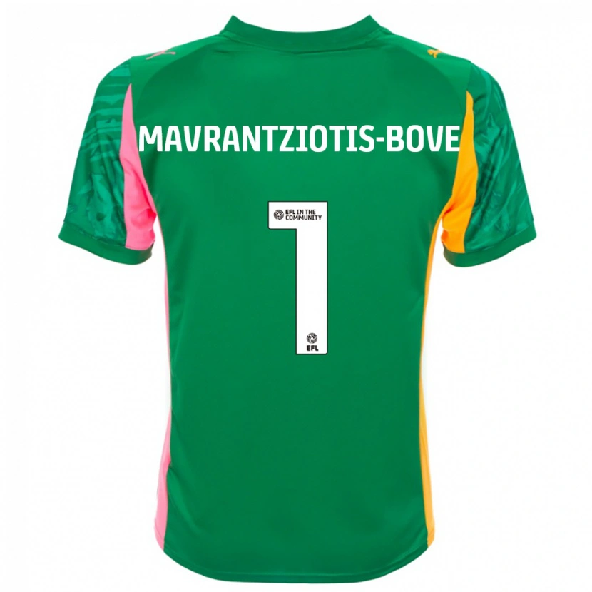 Danxen Kid Kane Mavrantziotis-Bove #1 Green Pink White Goalkeeper Jersey 2025/26 T-Shirt