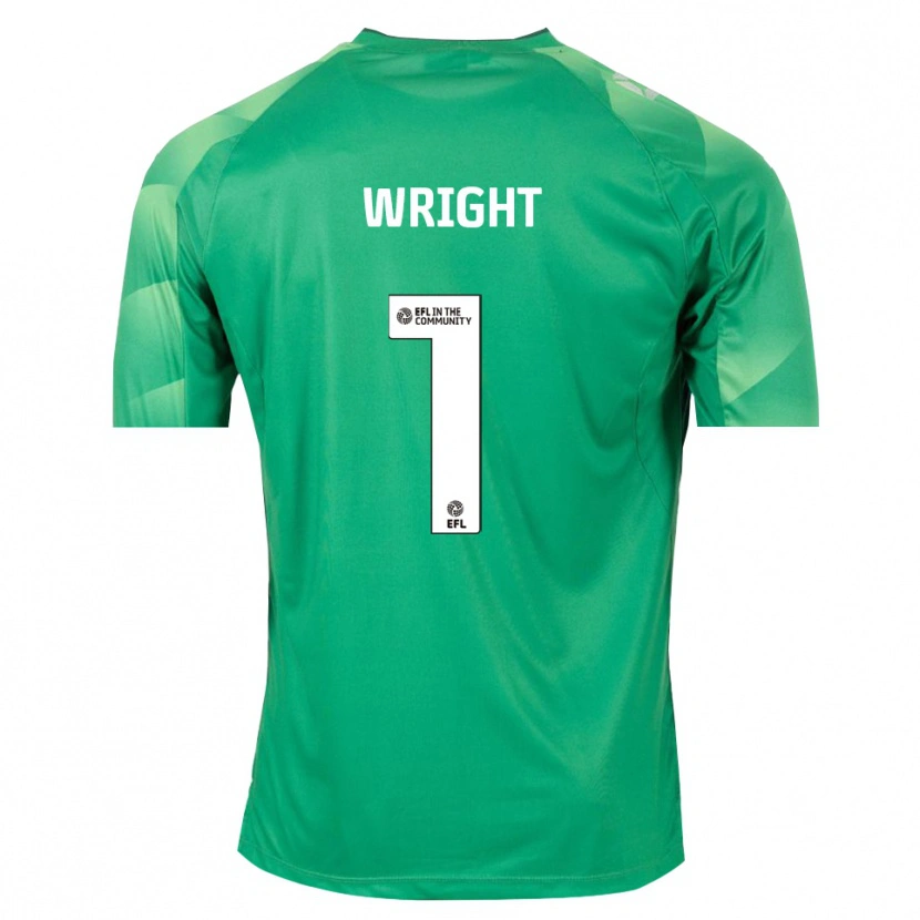 Danxen Kid Joe Wright #1 Green White Goalkeeper Jersey 2025/26 T-Shirt
