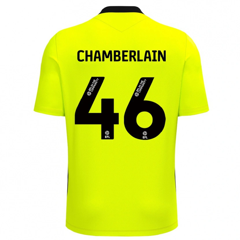 Danxen Kid Harrison Chamberlain #46 Yellow Black Goalkeeper Jersey 2025/26 T-Shirt