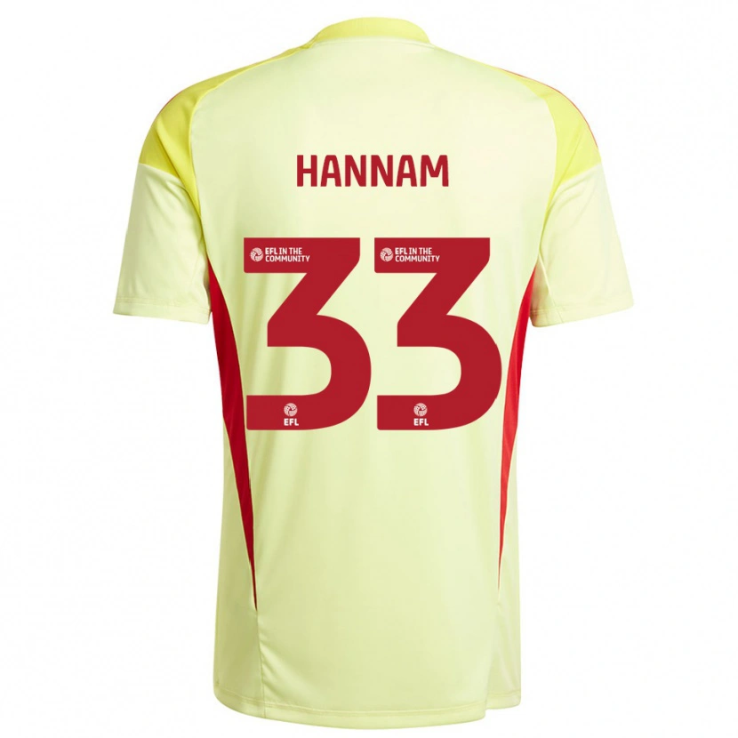 Danxen Kid Shawna Hannam #33 Pale Yellow Goalkeeper Jersey 2025/26 T-Shirt