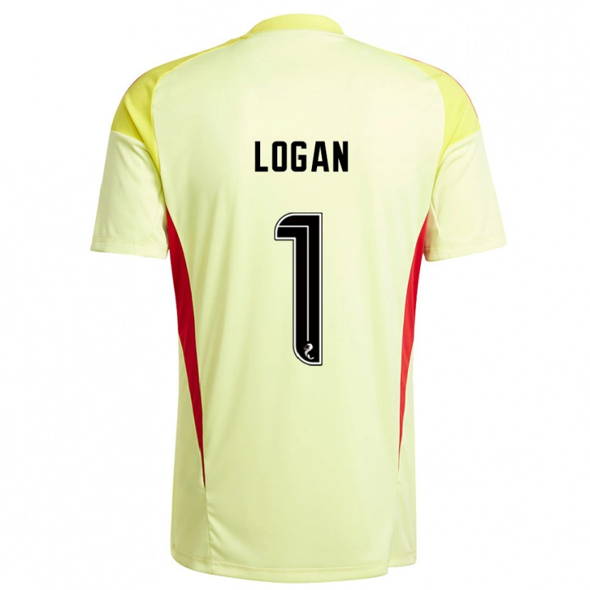 Danxen Kid Chloe Logan #1 Yellow Red Goalkeeper Jersey 2025/26 T-Shirt