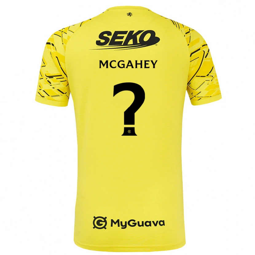 Danxen Kid Lewis McGahey #0 Yellow Black Goalkeeper Jersey 2025/26 T-Shirt