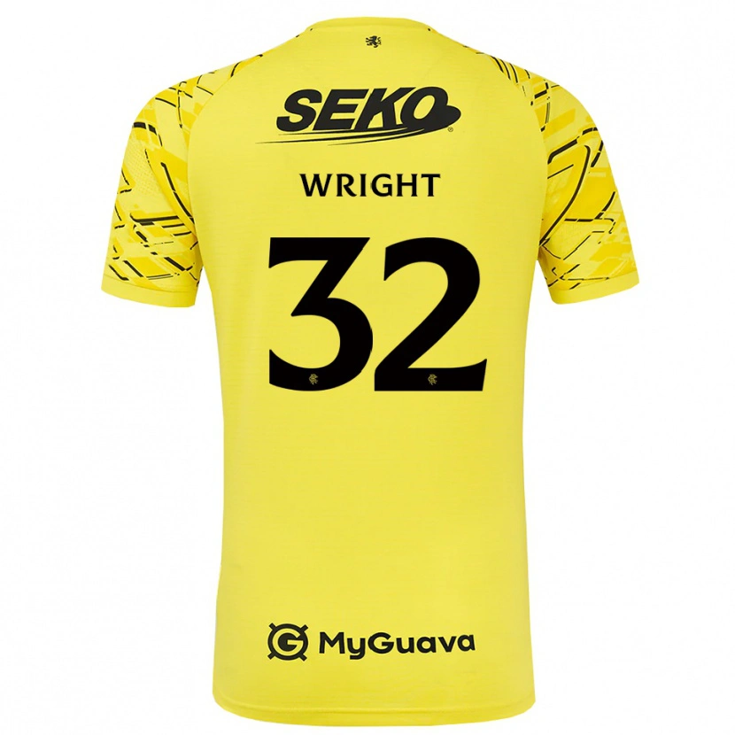 Danxen Kid Kieran Wright #32 Yellow Black Goalkeeper Jersey 2025/26 T-Shirt