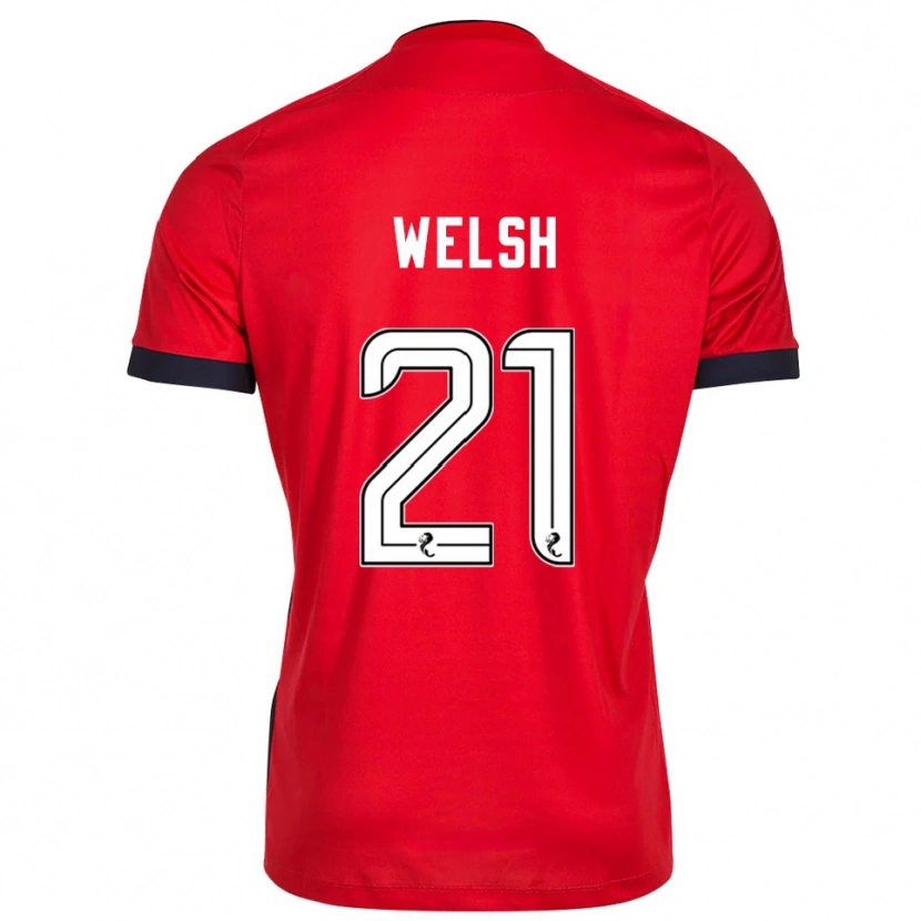Danxen Kid Tom Welsh #21 Red White Goalkeeper Jersey 2025/26 T-Shirt