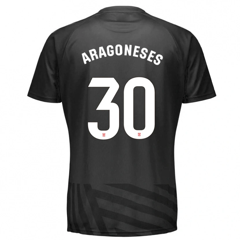 Danxen Kid Sergio Aragoneses #30 Gray Black Goalkeeper Jersey 2025/26 T-Shirt
