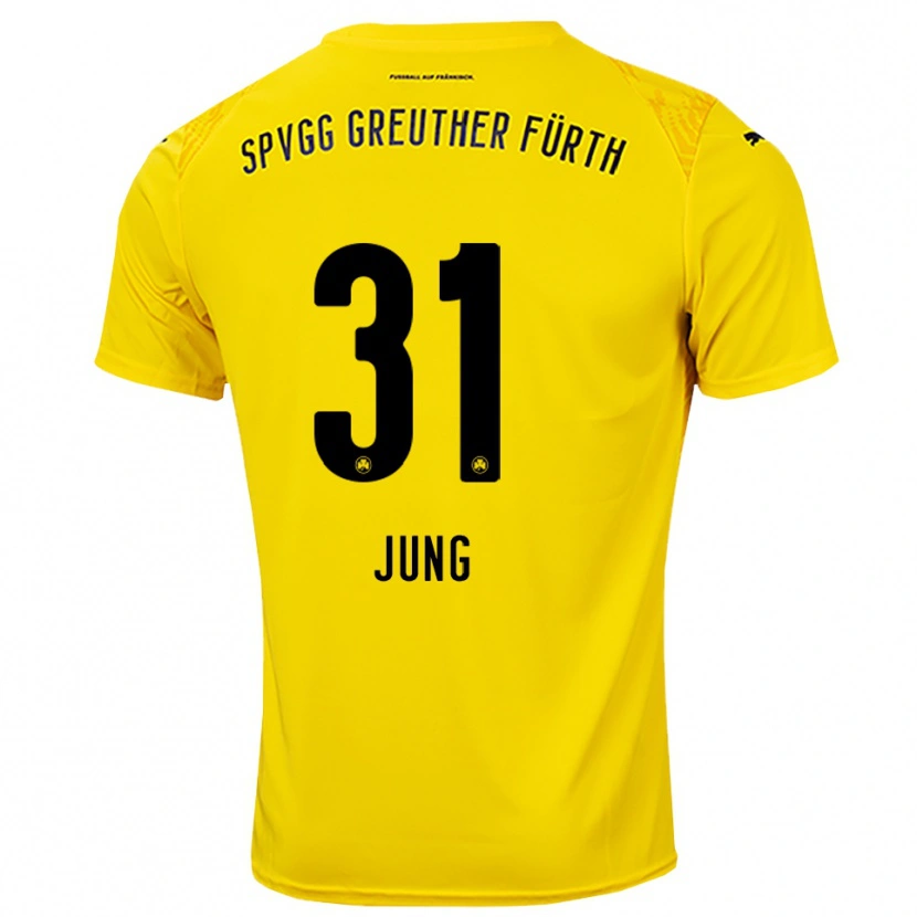 Danxen Kid Sebastian Jung #31 Yellow Black Goalkeeper Jersey 2025/26 T-Shirt